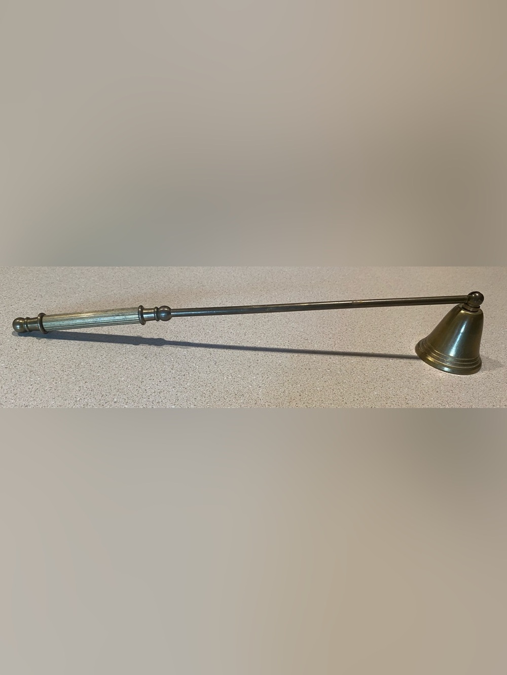 Vintage Brass Candle Snuffer with Long Handle 11 1/2 inches